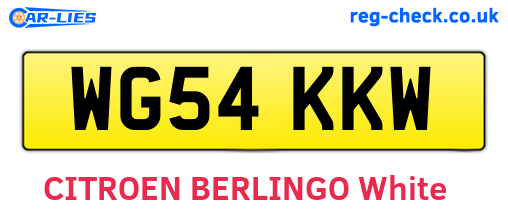 WG54KKW are the vehicle registration plates.