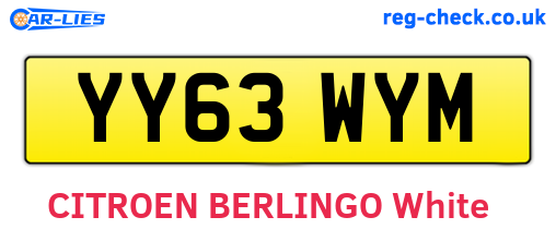 YY63WYM are the vehicle registration plates.