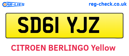 SD61YJZ are the vehicle registration plates.