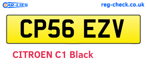 CP56EZV are the vehicle registration plates.