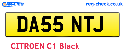 DA55NTJ are the vehicle registration plates.