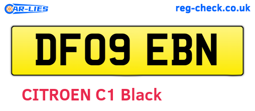 DF09EBN are the vehicle registration plates.