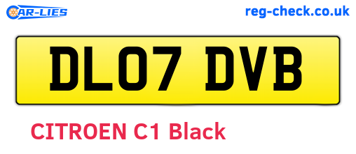 DL07DVB are the vehicle registration plates.