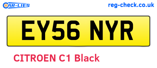 EY56NYR are the vehicle registration plates.