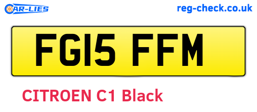 FG15FFM are the vehicle registration plates.