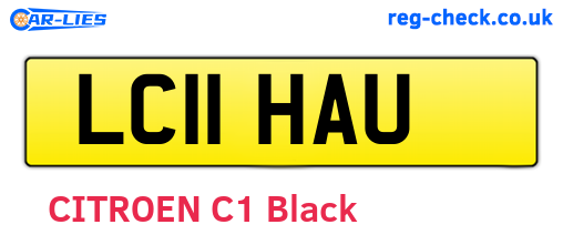 LC11HAU are the vehicle registration plates.