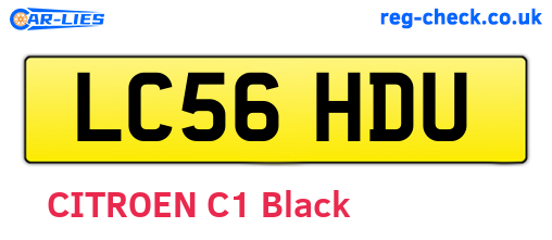 LC56HDU are the vehicle registration plates.