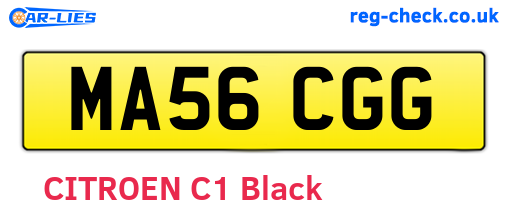 MA56CGG are the vehicle registration plates.