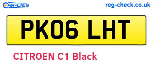 PK06LHT are the vehicle registration plates.