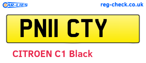 PN11CTY are the vehicle registration plates.
