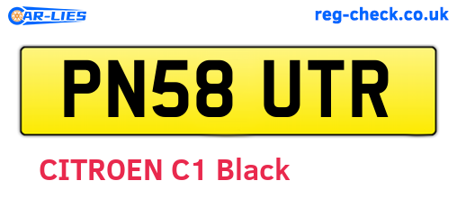 PN58UTR are the vehicle registration plates.