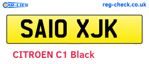 SA10XJK are the vehicle registration plates.