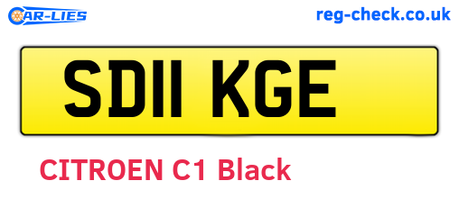 SD11KGE are the vehicle registration plates.