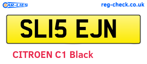 SL15EJN are the vehicle registration plates.
