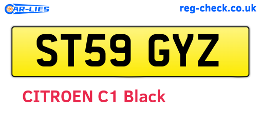 ST59GYZ are the vehicle registration plates.