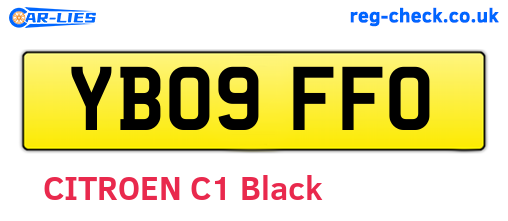 YB09FFO are the vehicle registration plates.