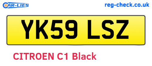 YK59LSZ are the vehicle registration plates.