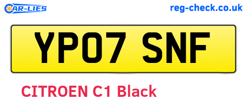 YP07SNF are the vehicle registration plates.