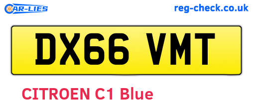 DX66VMT are the vehicle registration plates.