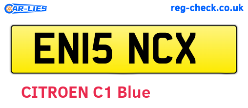 EN15NCX are the vehicle registration plates.