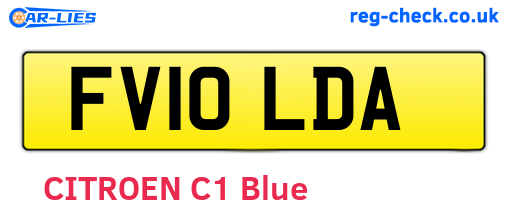 FV10LDA are the vehicle registration plates.