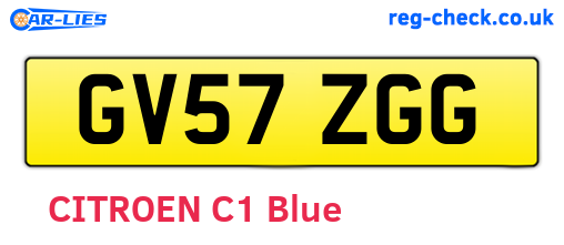 GV57ZGG are the vehicle registration plates.