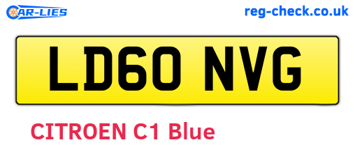 LD60NVG are the vehicle registration plates.