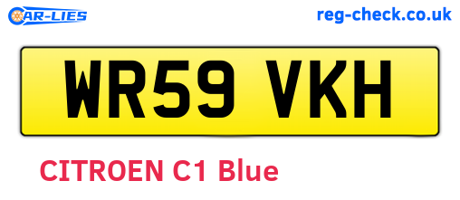 WR59VKH are the vehicle registration plates.