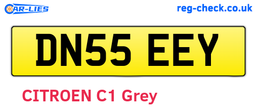 DN55EEY are the vehicle registration plates.