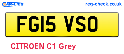 FG15VSO are the vehicle registration plates.