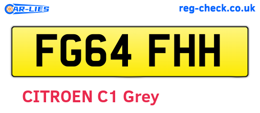 FG64FHH are the vehicle registration plates.