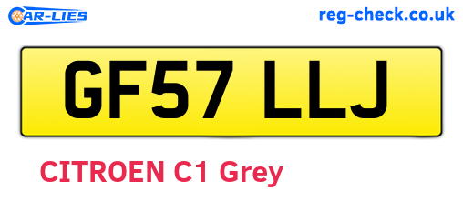 GF57LLJ are the vehicle registration plates.