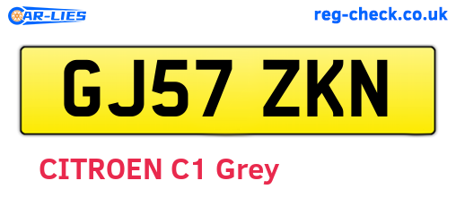 GJ57ZKN are the vehicle registration plates.