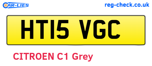 HT15VGC are the vehicle registration plates.