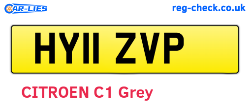 HY11ZVP are the vehicle registration plates.