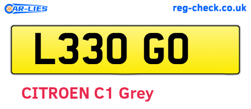 L33OGO are the vehicle registration plates.