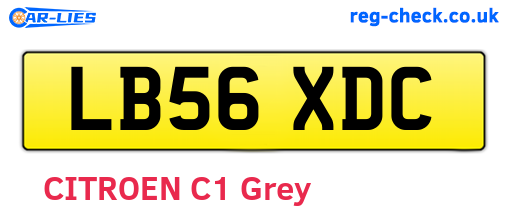 LB56XDC are the vehicle registration plates.