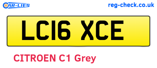 LC16XCE are the vehicle registration plates.