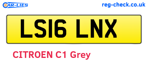 LS16LNX are the vehicle registration plates.