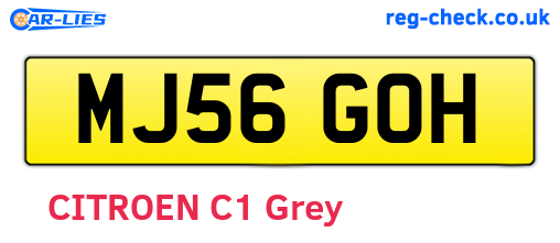 MJ56GOH are the vehicle registration plates.
