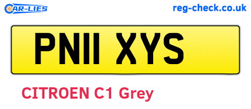 PN11XYS are the vehicle registration plates.