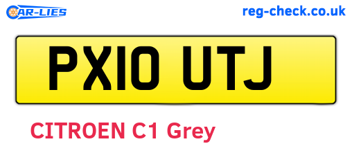 PX10UTJ are the vehicle registration plates.