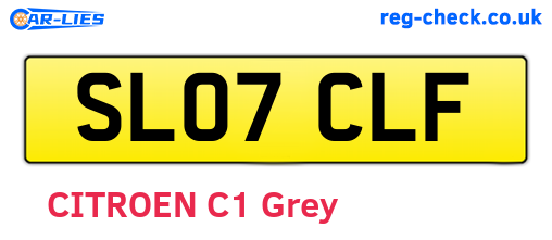 SL07CLF are the vehicle registration plates.