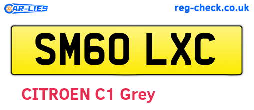 SM60LXC are the vehicle registration plates.