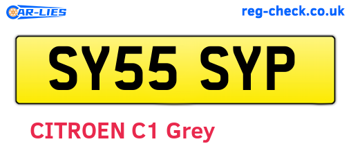 SY55SYP are the vehicle registration plates.