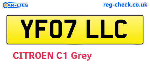 YF07LLC are the vehicle registration plates.