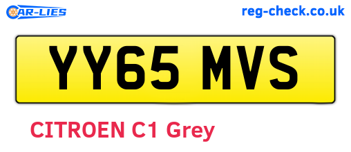 YY65MVS are the vehicle registration plates.