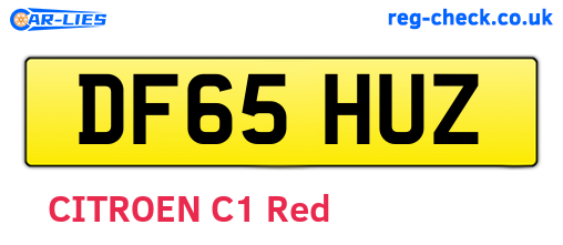 DF65HUZ are the vehicle registration plates.