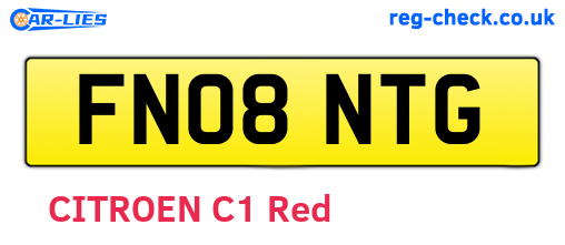 FN08NTG are the vehicle registration plates.