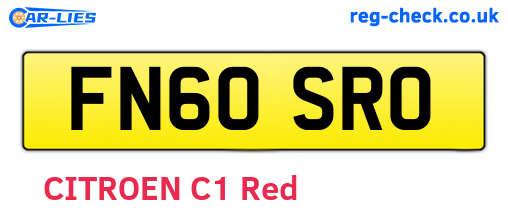 FN60SRO are the vehicle registration plates.